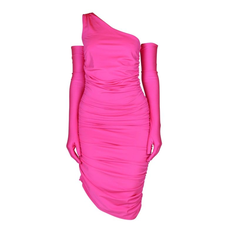 Pink Sjp Dress & Gloves | Wolf & Badger (US)
