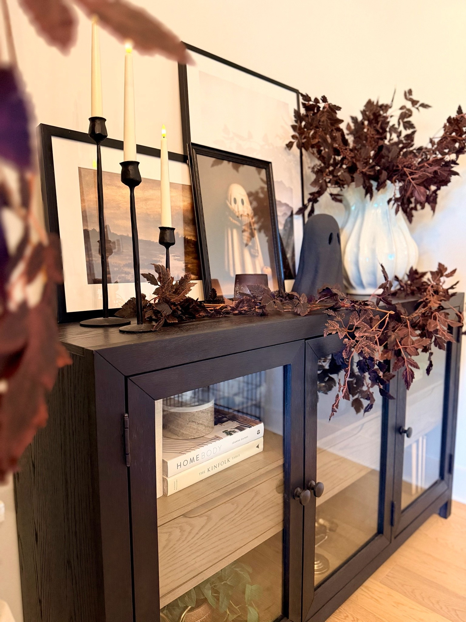 A little moody, a little spooky, and a whole lot cozy. 🖤🍂 I’m loving this dark and collected fall moment! ✨ #FallDecor #MoodyHome #CozyHome #HomeDecor

#LTKHome #LTKSeasonal #LTKdayinmylife