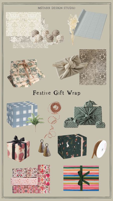 Festive Gift wrap ideas! 

Gift wrapping, wrapping paper, ribbon, holiday, Christmas, Hanukkah  

#LTKSeasonal #LTKHoliday #LTKunder50