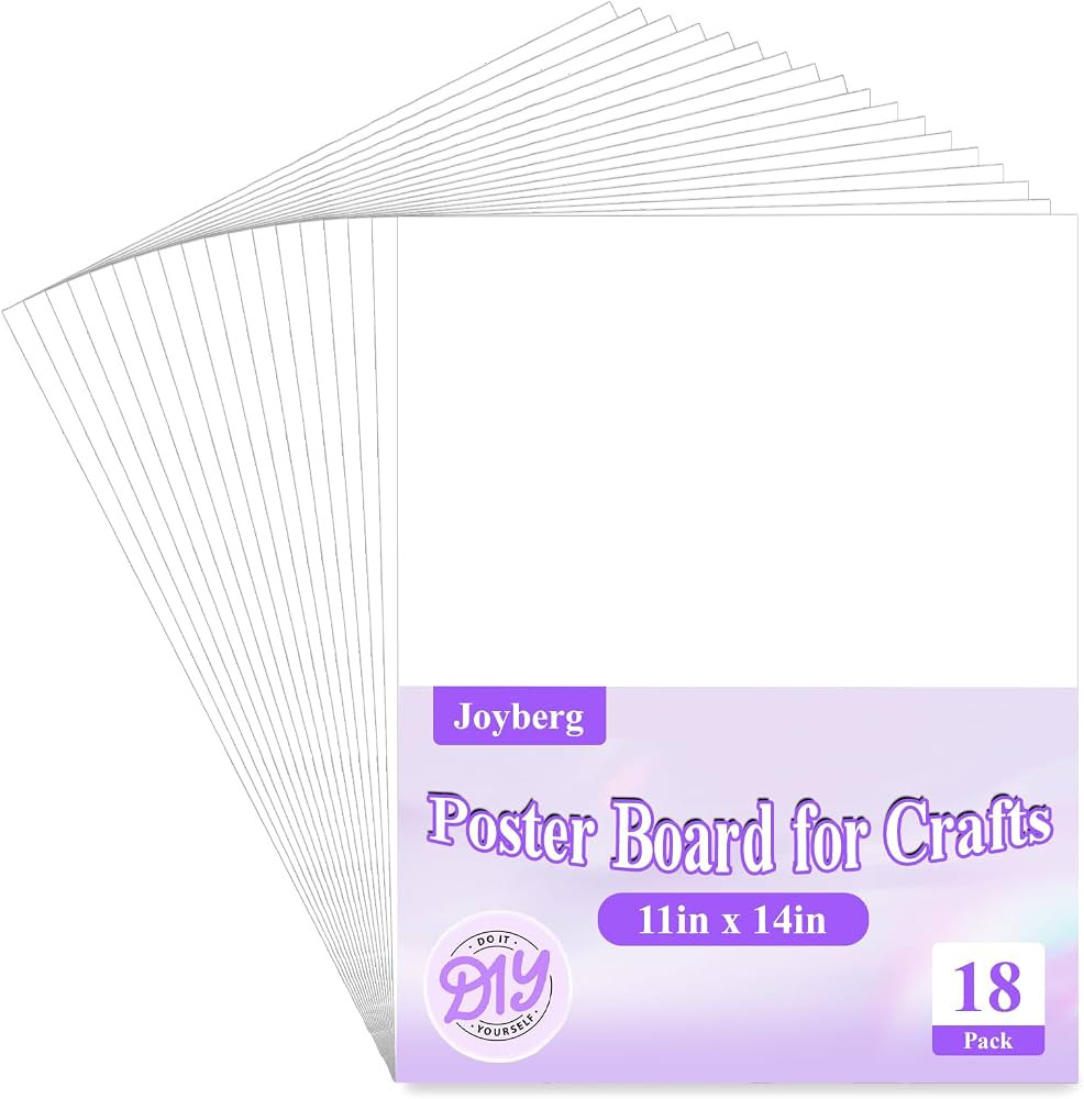 Joyberg 18Pack Poster Board, 11in x 14in White Poster Boards, Posterboard, Poster Board Paper for... | Amazon (US)