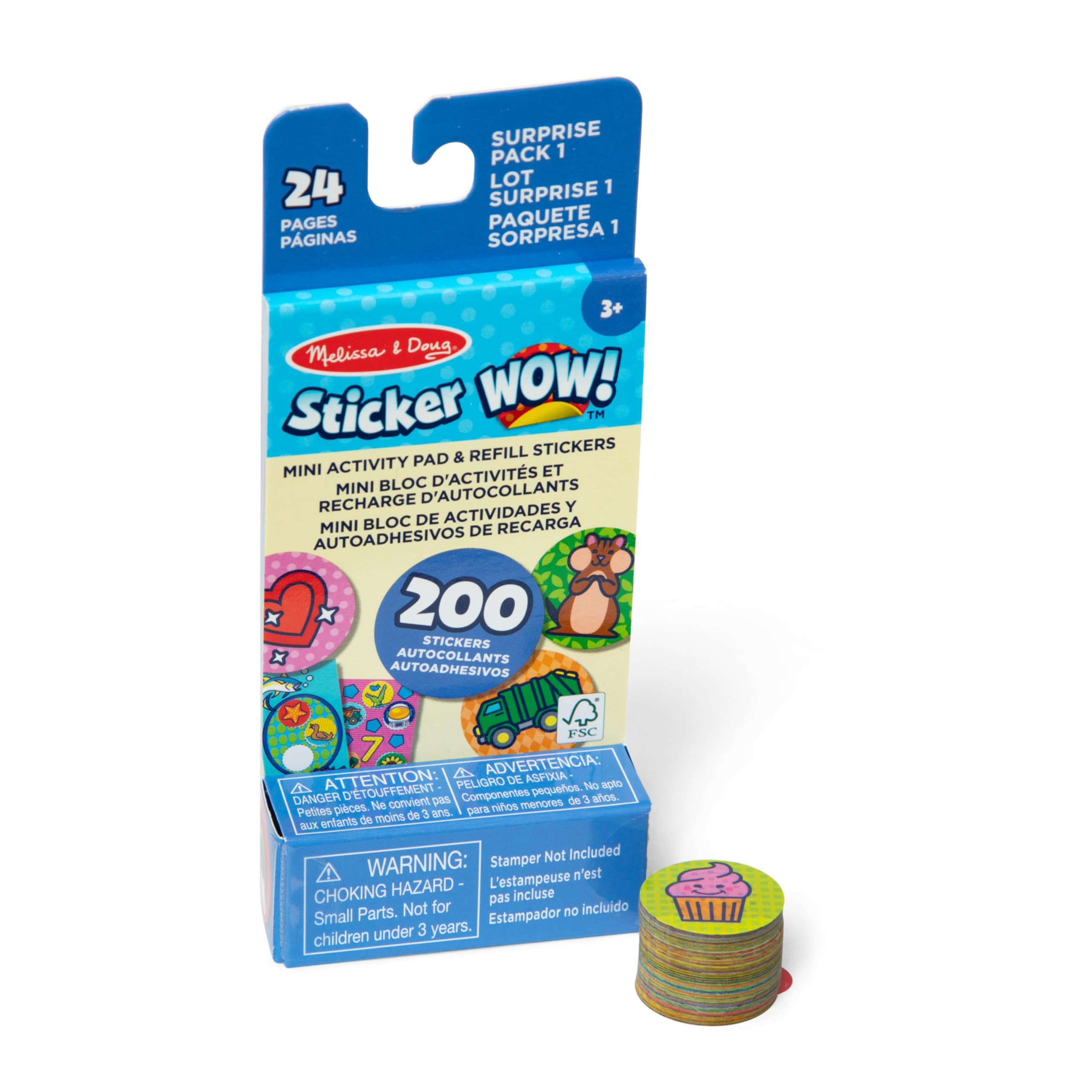 Melissa & Doug Sticker Wow!™ Mini Activity Pad and 200+ Refill Stickers for Sticker Stamper Art... | Amazon (US)