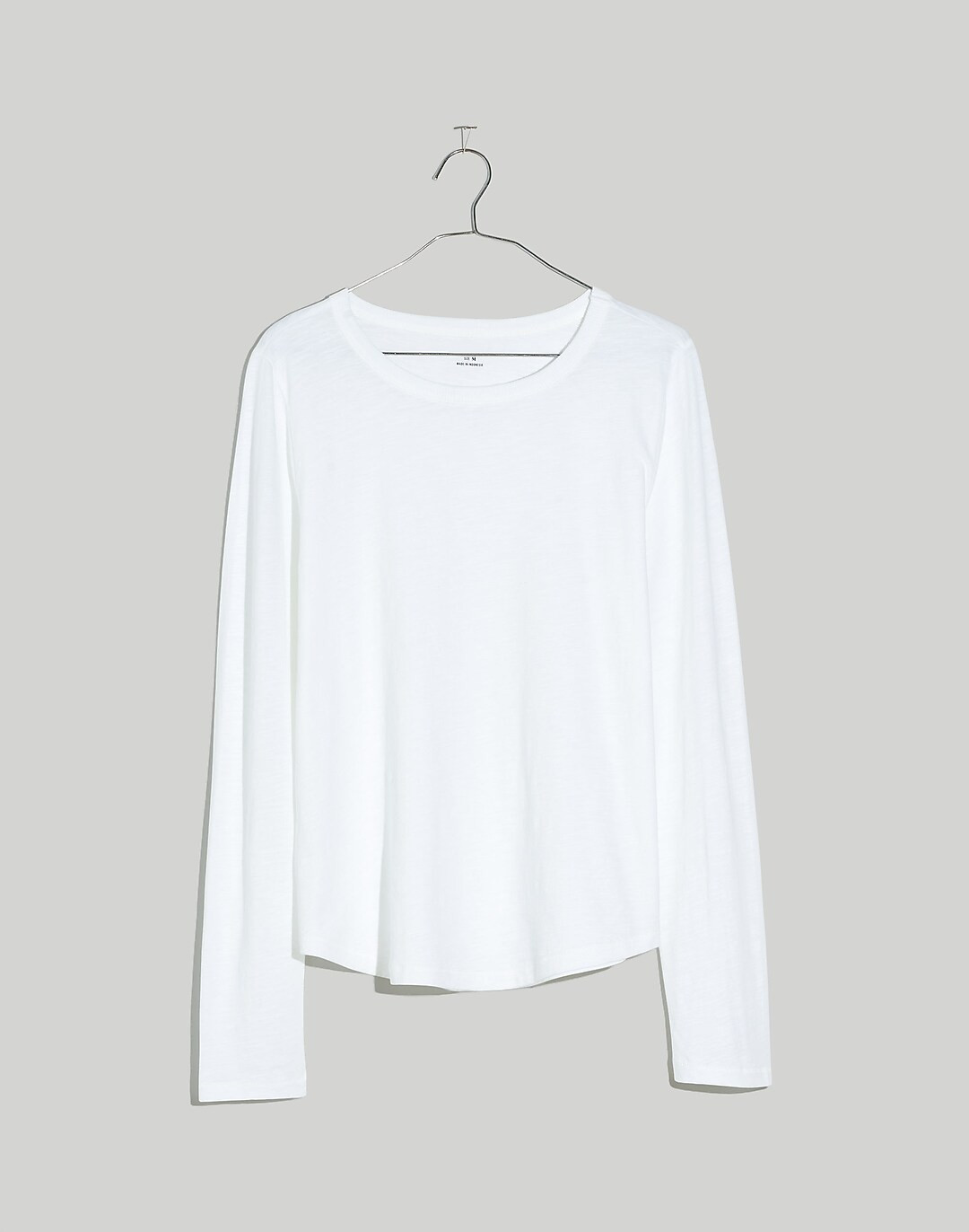 Whisper Cotton Rib-Crewneck Long-Sleeve Tee | Madewell