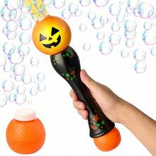 JOYIN Halloween Light Up Pumpkin Bubble Blower Wand Glowing Automatic Bubble Machine with Bubble Solutions Halloween Party Favors Toys Carnival Game | SHEIN