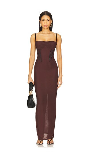 Allegra Maxi Dress in Cocoa | Revolve Clothing (Global)
