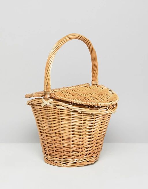 Mango mini picnic basket bag in natural | ASOS US