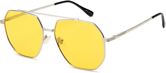VIVIENFANG Retro Oversized Square Polarized sunglasses for Women Men, Vintage UV Protection Large... | Amazon (US)