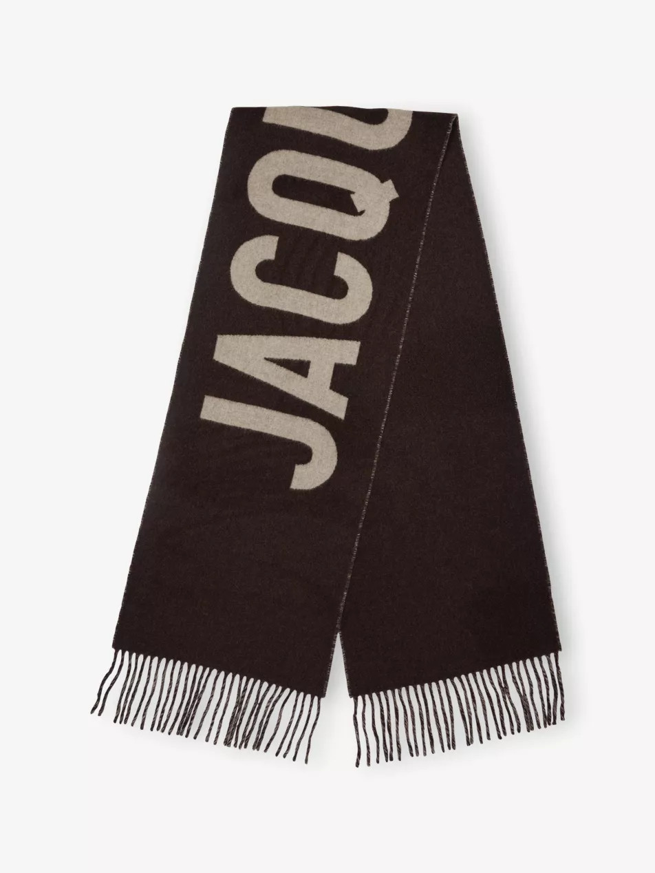 L'echarpe Wool-Knitted Fringed Scarf | Selfridges
