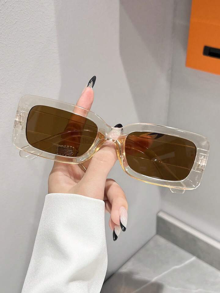 Unisex Vintage Square Fashion Sunglasses, Classic Decoration, Suitable For Outdoor Travel, Beach ... | SHEIN