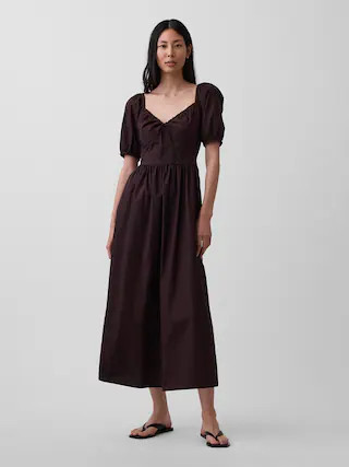 Puff-Sleeve Corset Maxi Dress | Gap (US)