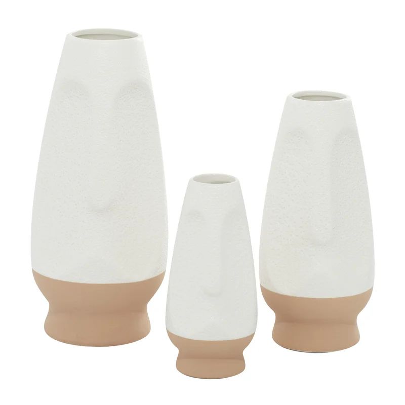 2 Piece Ashleigh White 12" Indoor / Outdoor Wood Table Vase | Wayfair Professional