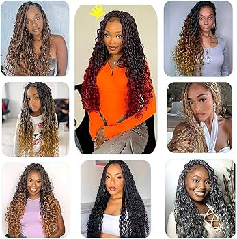 LIYATE Goddess Box Braids Crochet Hair for Women 24 Inch 7 Packs Black Bohemian Crochet Braids wi... | Amazon (US)