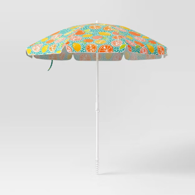6'x6' Umbrella Citrus Fruit - Sun Squad™ | Target