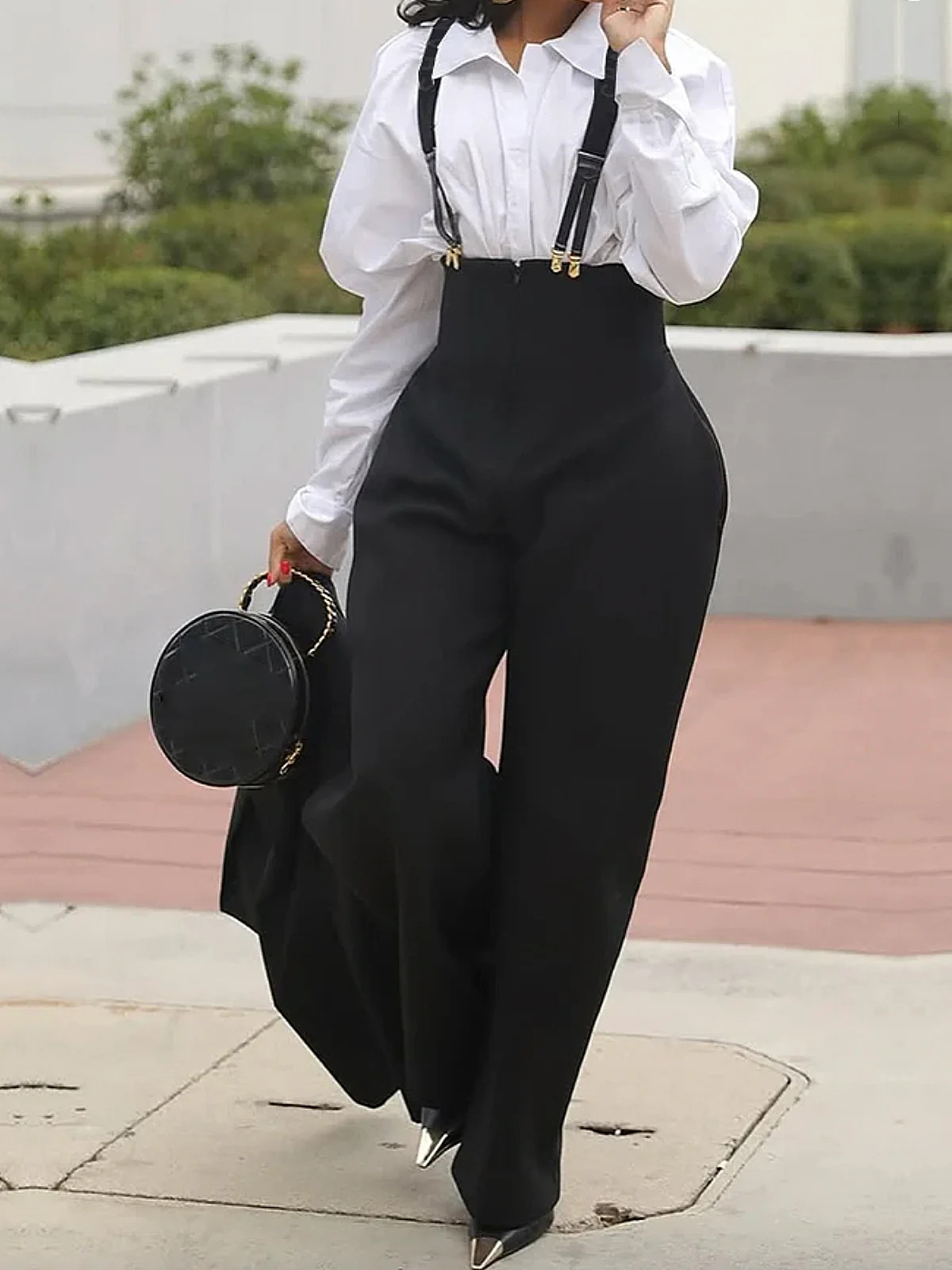 Urban Plain Zipper Denim Jumpsuit | Stylewe