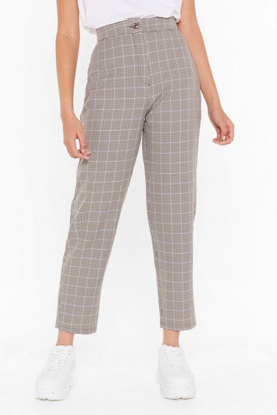Square Are You Now Check Trousers | NastyGal (UK, IE)
