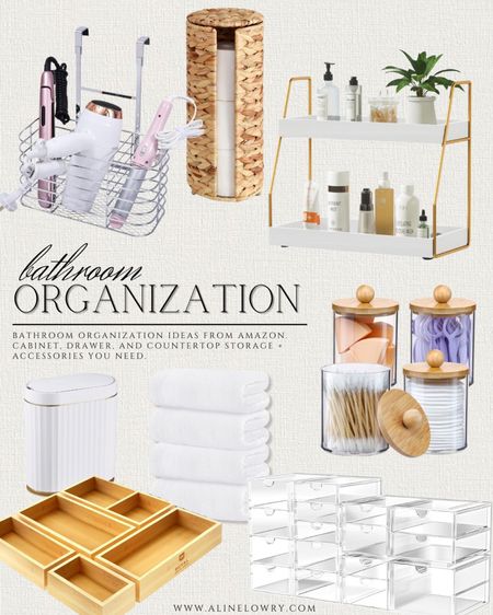 BATHROOM ORGANIZATION IDEAS FROM AMAZON. CABINET, DRAWER, AND COUNTERTOP STORAGE ACCESSORIES YOU NEED.

#homeorganization 

#LTKU #LTKhome