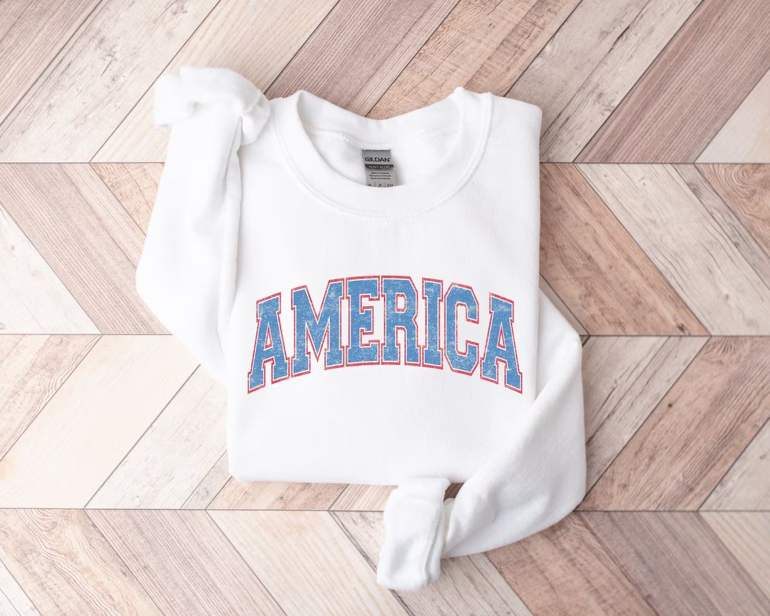 America Sweatshirt, USA Sweatshirt, July 4 Sweatshirt, 4th of July Sweatshirt, America Crewneck, ... | Etsy (US)