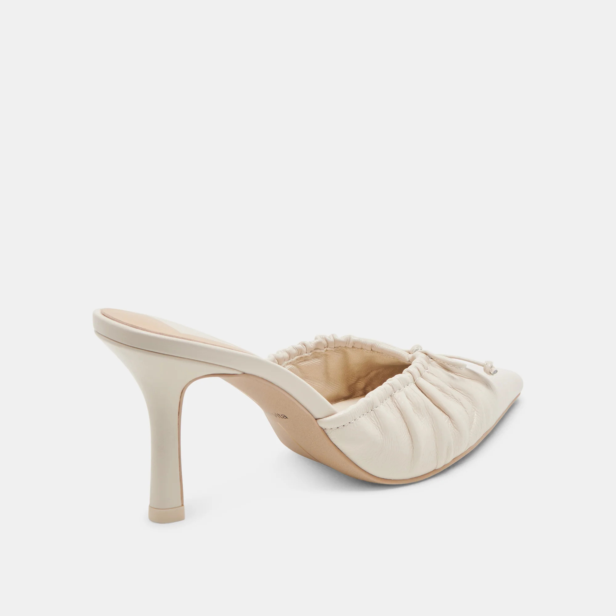 KAIRI HEELS IVORY CRINKLE PATENT | DolceVita.com