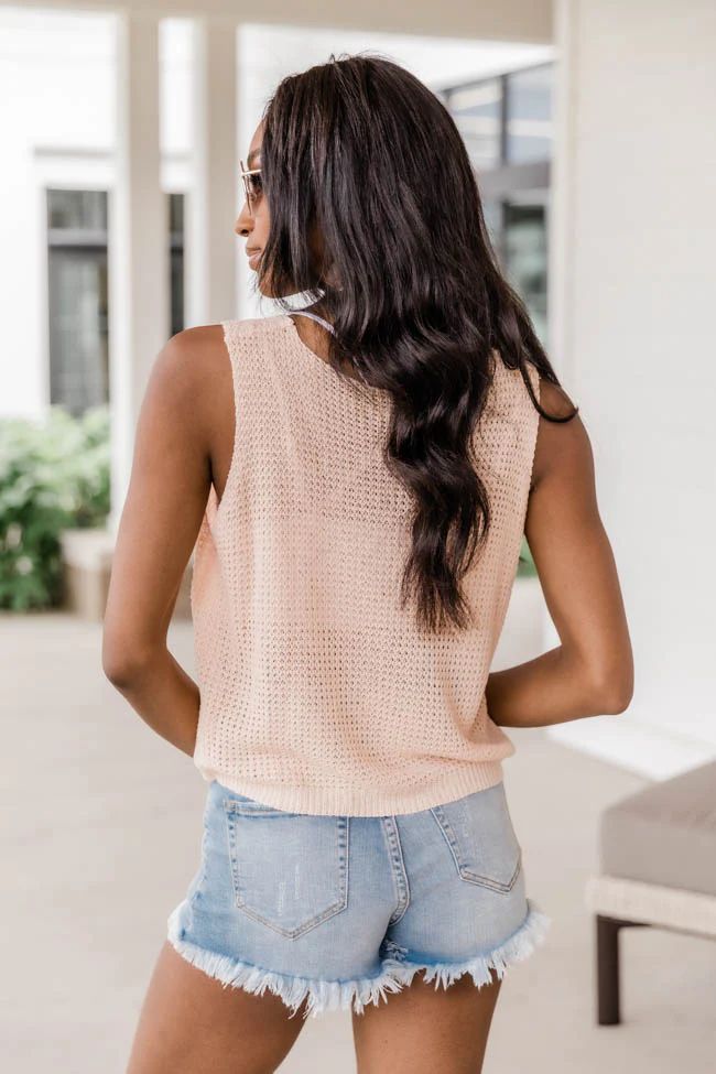 Lose Interest Orange Cropped Sweater Tank FINAL SALE | The Pink Lily Boutique