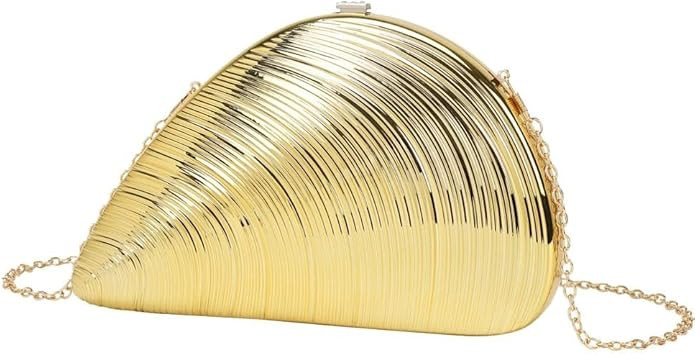 Seashell Acrylic Evening Clutch Bag Women 2025 Glitter Purse Handbag Chain Shoulder Bag for Weddi... | Amazon (US)