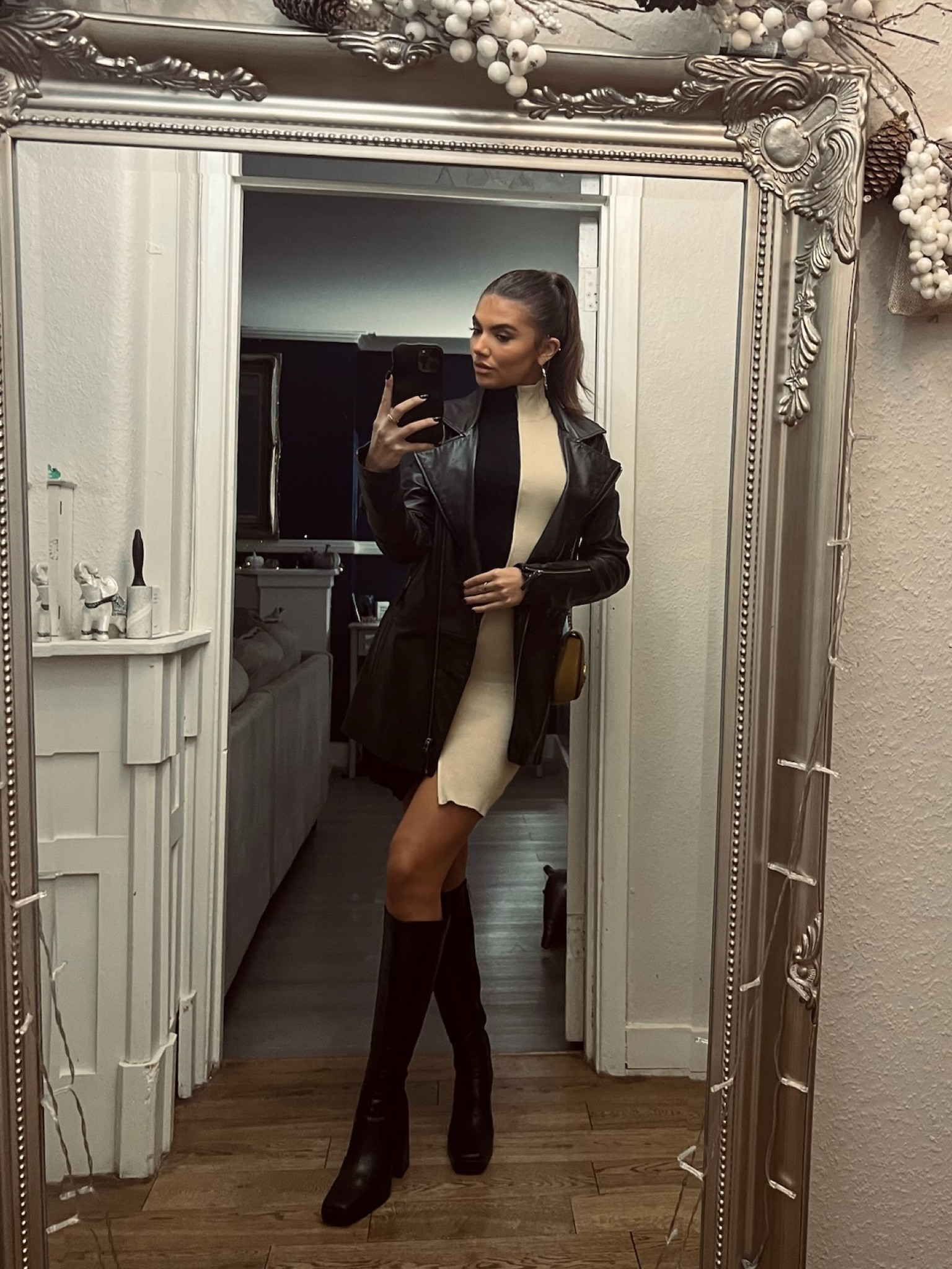 Smart casual outfit, chunky black boots, ASOS, neutral style, leather blazer, faux leather jacket, Vero Moda knitted dress, colour block dress, Black and Tan outfit 

#LTKSeasonal #LTKstyletip #LTKeurope