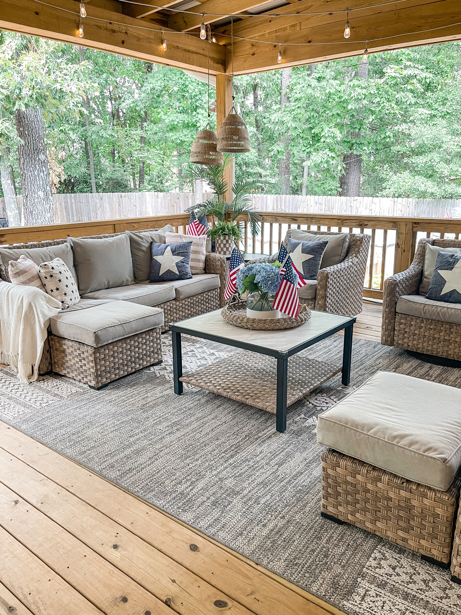 Patriotic back porch 

#LTKHome #LTKStyleTip #LTKSeasonal