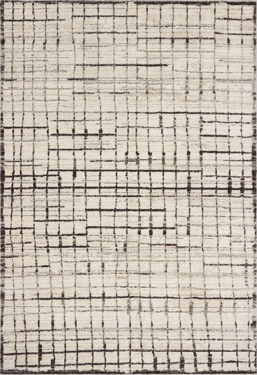 Bleecker BLE-01 Ivory/Charcoal Area Rug | Rugs Direct