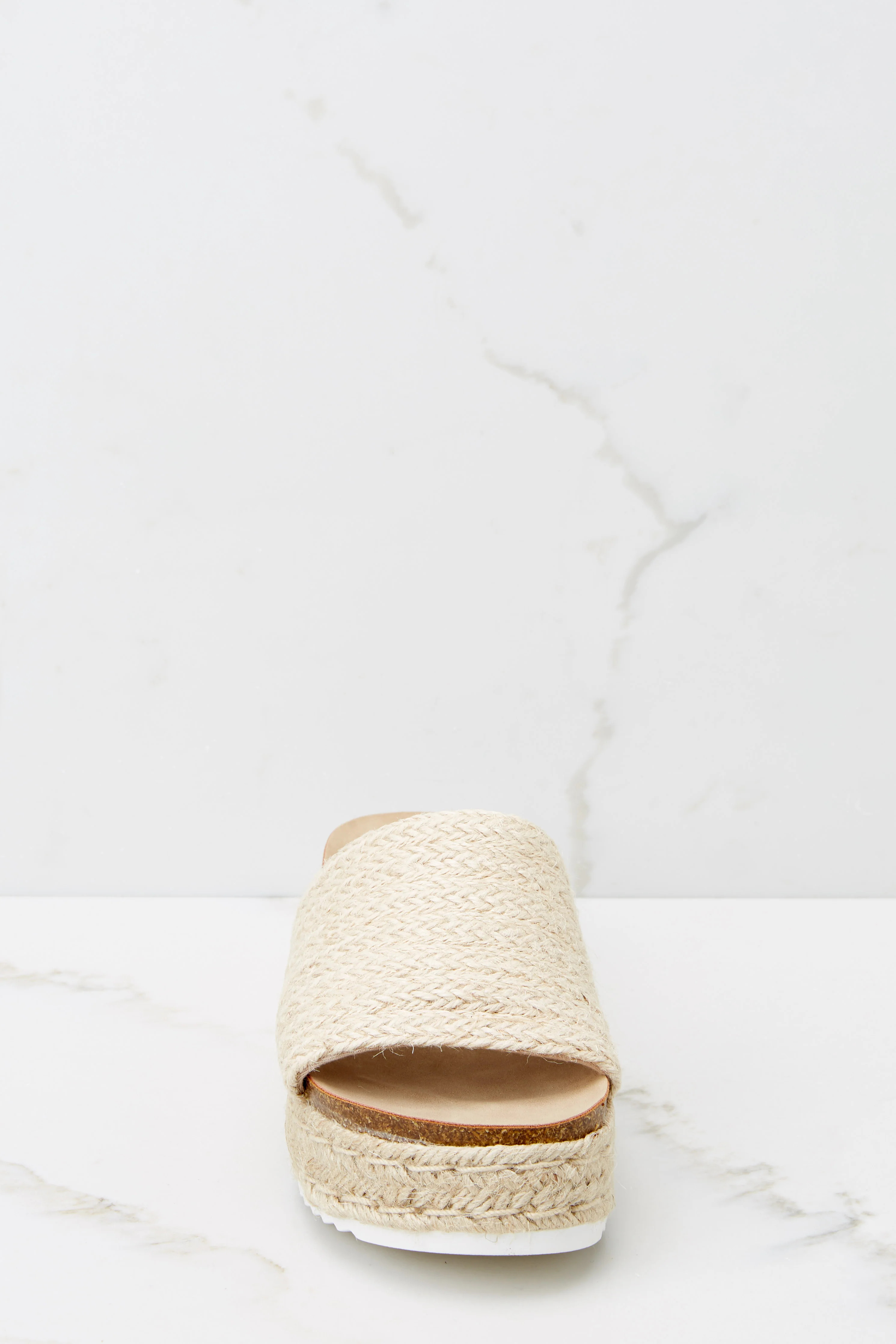 My Day Off Beige Flatform Sandals | Red Dress 