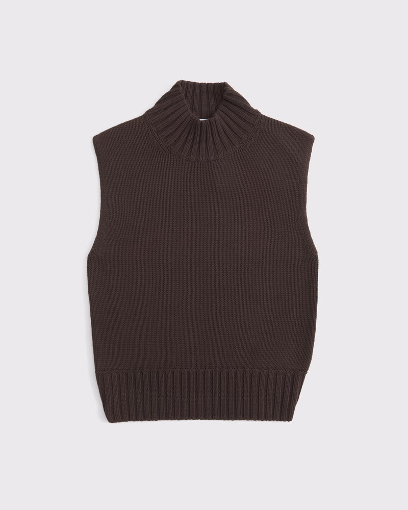 Abercrombie & Fitch Women's Mockneck Sweater Shell Top in Brown - Size M | Abercrombie & Fitch (US)