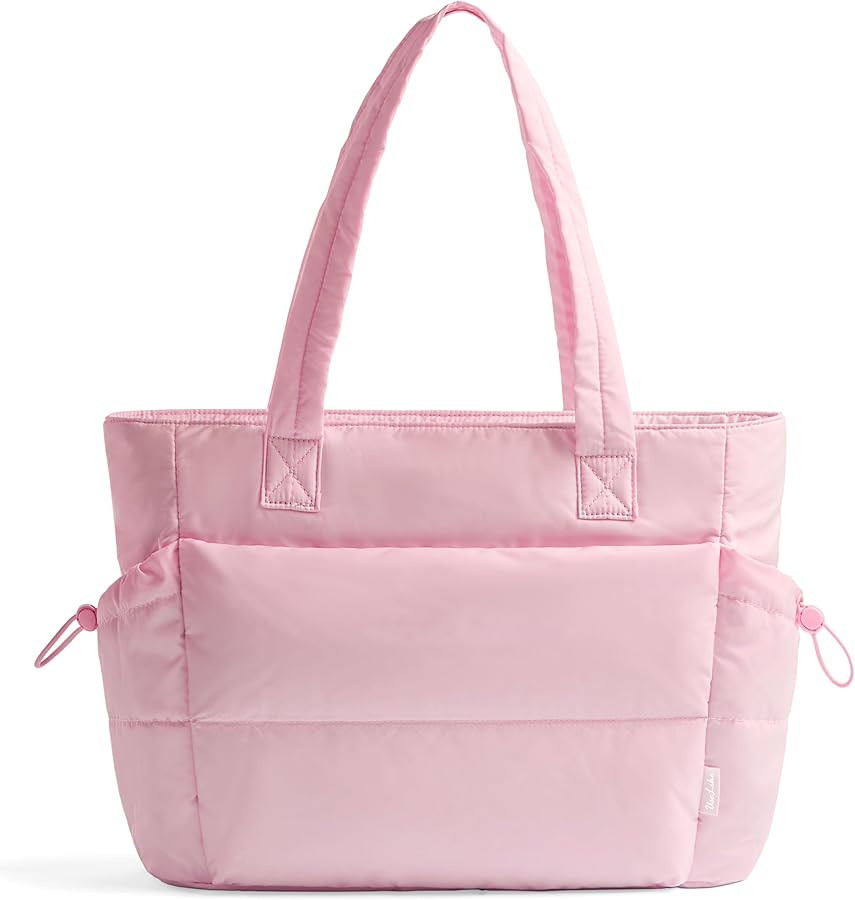 Tote Bag for Women Puffy Work Bags for Women with Zipper Lightweight Quilted Puffer Tote Bag for ... | Amazon (US)