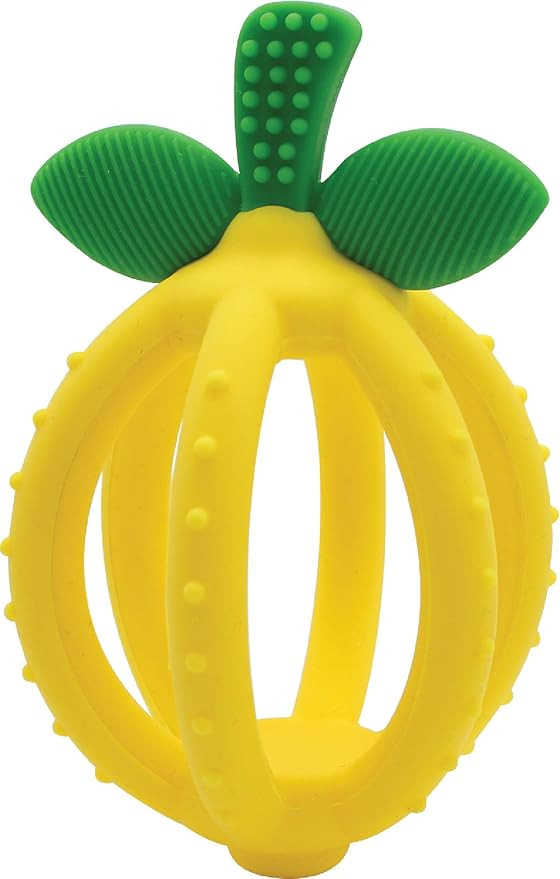 Itzy Ritzy Teething Ball & Training Toothbrush – Silicone, BPA-Free Bitzy Biter Lemon-Shaped Te... | Amazon (US)