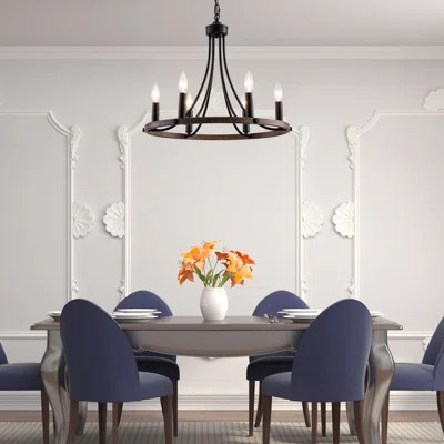 6 - Light Wagon Wheel Chandelier | Wayfair North America