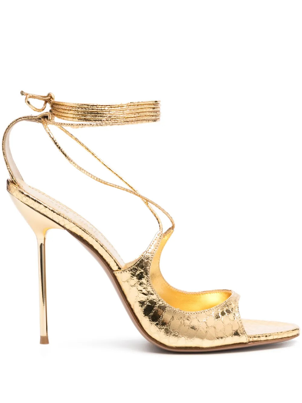 Paris Texas 115mm Leather Sandals | Gold | FARFETCH GE | Farfetch Global