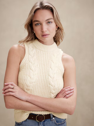 Chunky Cable Tank | Banana Republic Factory