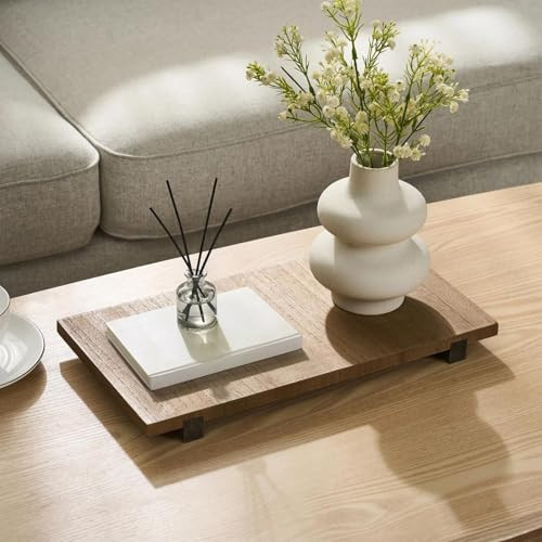 8" x 15" Natural Wood Riser Decorative Tray | Amazon (US)