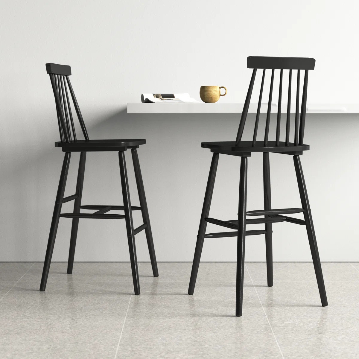 Gracie Oaks Birdia Solid Wood Bar & Counter Stool & Reviews | Wayfair | Wayfair North America
