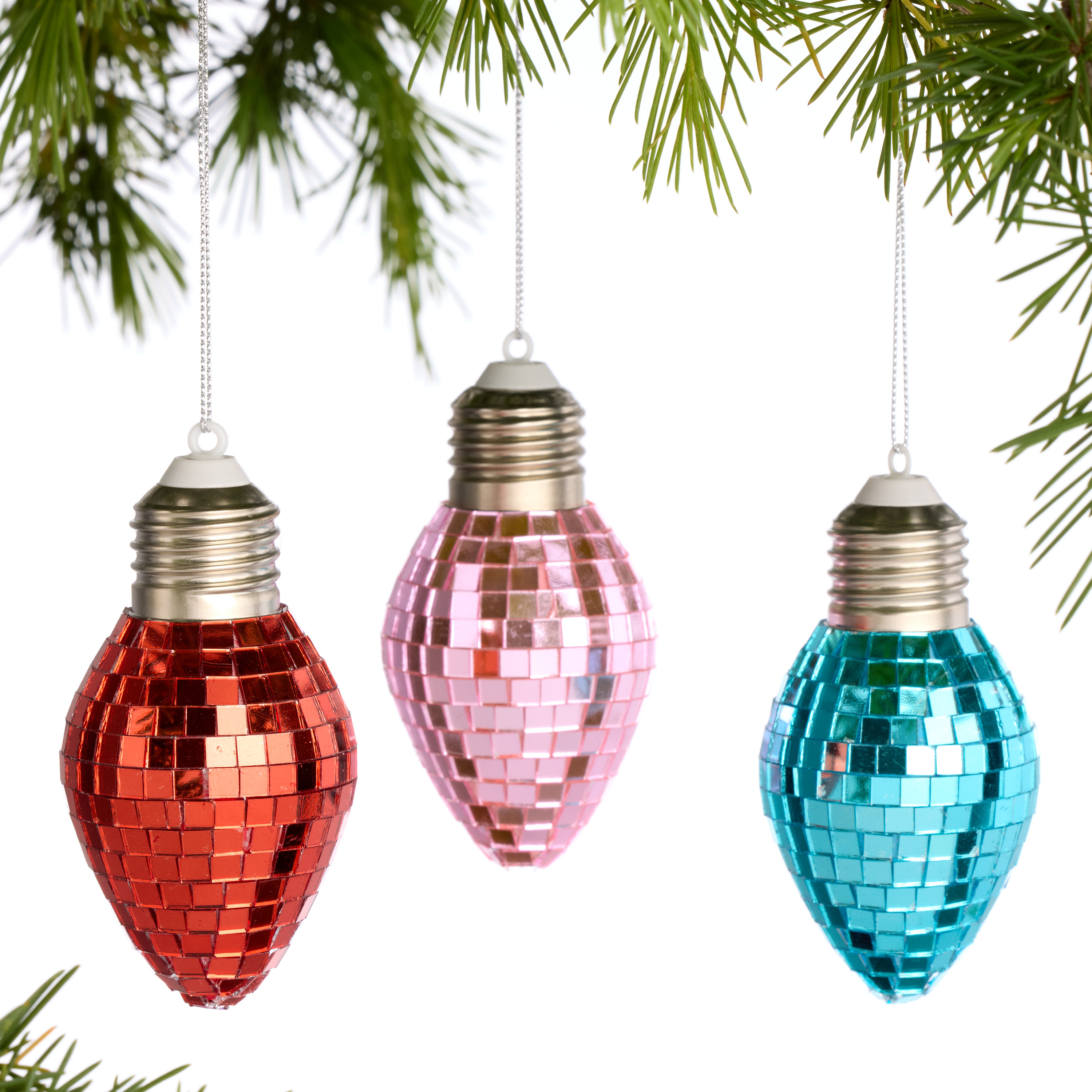 Disco Retro Bulb Ornaments Set of 3 | World Market