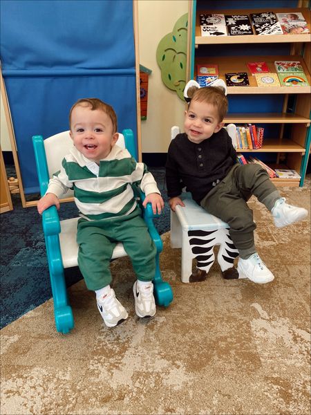 Library fun with Luca and friends! 💚 I’ve had to buy this guy a whole new wardrobe over the past few weeks because all of a sudden he outgrew everything. 🙃 So I’m linking up a bunch of the toddler boy clothes I’ve purchased - this sweat set and vacation outfits included. 

#LTKfamily #LTKbaby #LTKSeasonal