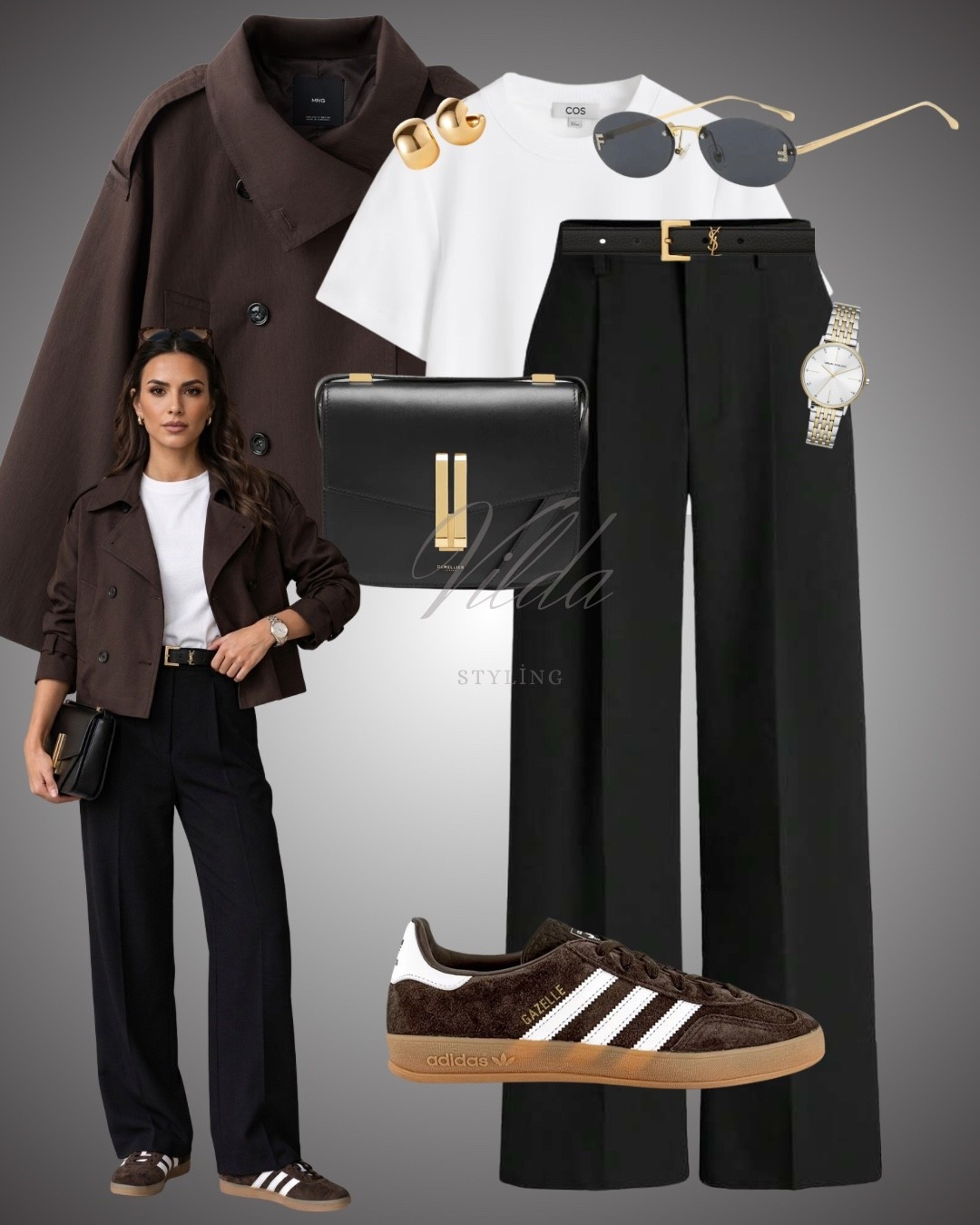 Effortless chic in chocolate brown and classic black. ☕️🖤 This look is my current go-to for a polished yet comfortable daily uniform. #LTKunder100 #QuietLuxury #OldMoneyAesthetic #AdidasGazelle #MinimalistStyle #CapsuleWardrobe #AutumnOutfits #WorkwearInspo

#LTKstyletip #LTKspring #LTKeurope #LTKworkwear