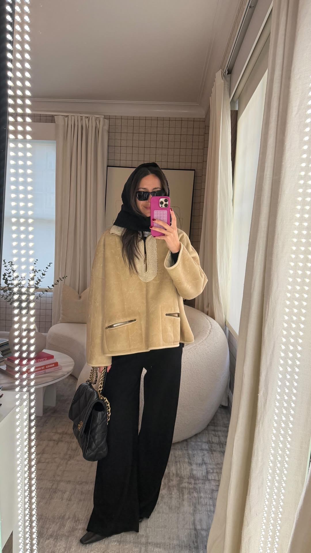 First GRWM of the day! My coat is old Chloé and pants are Naked Cashmere but linked similar.