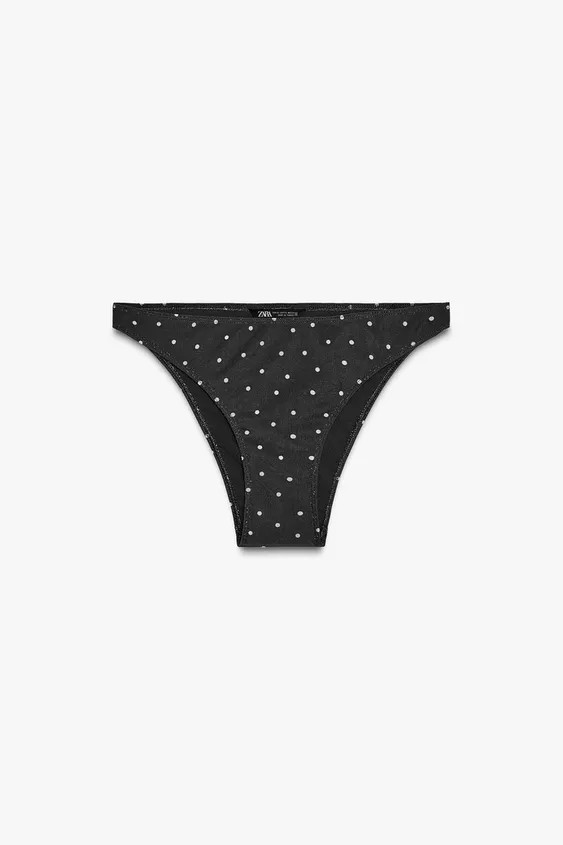 Mid-rise bikini bottoms with elastic waistband. Lined. | Zara US