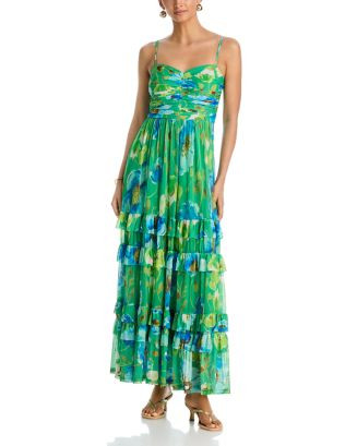 AQUA Floral Mesh Maxi Dress - Exclusive | Bloomingdale's Women | Bloomingdale's (US)