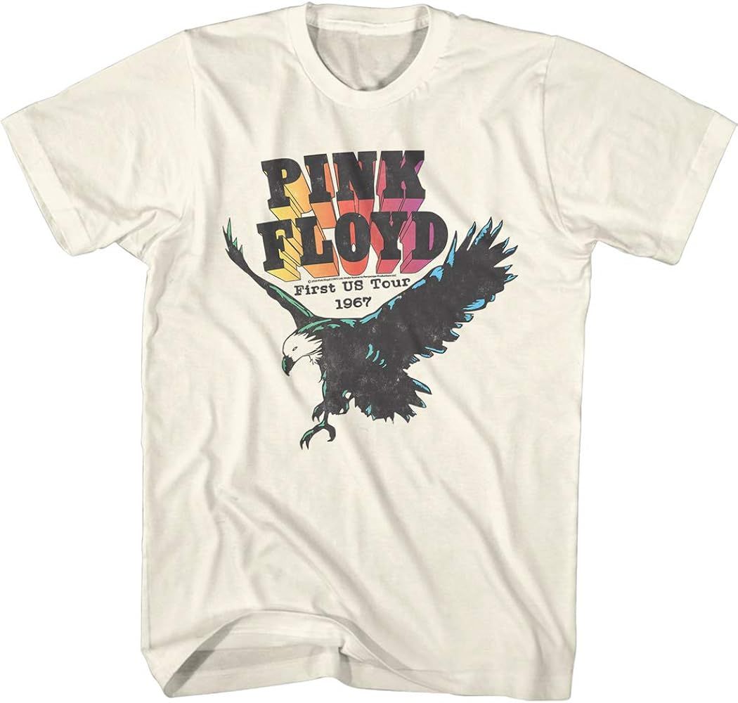 Pink Floyd Rock Band First US Tour 1967 Adult Short Sleeve T-Shirt Graphic Tee | Amazon (US)