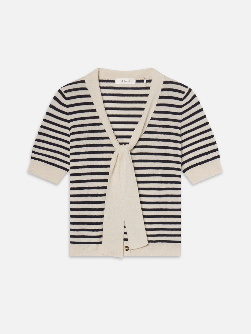 THE SAILOR TIE CARDI NAVY MULTI | Frame Denim