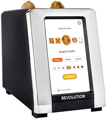Revolution InstaGLO R180B – NEW! 2-Slice, Matte Black/Chrome Touchscreen Toaster with high-spee... | Amazon (US)