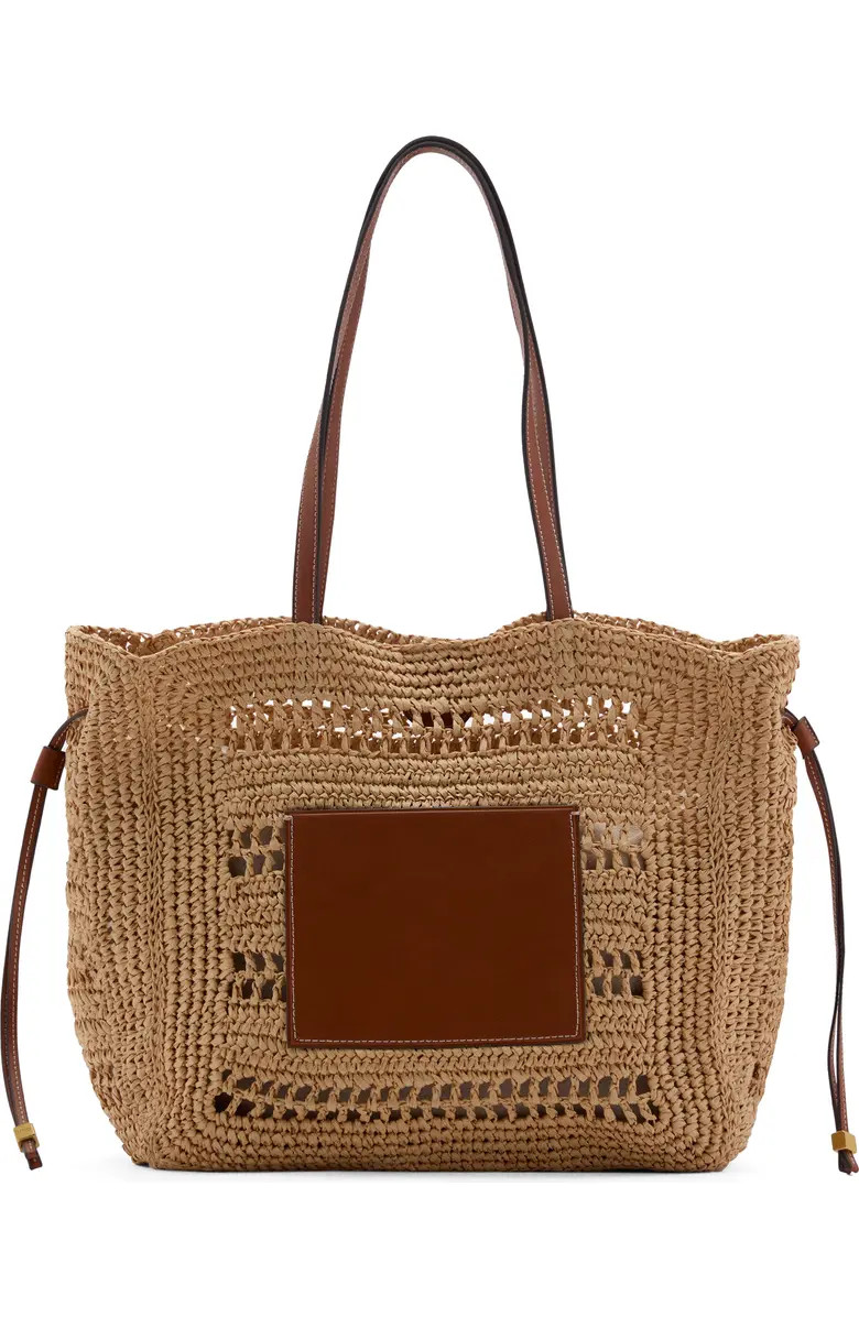 MANGO Straw Shopper Tote Bag | Nordstrom | Nordstrom