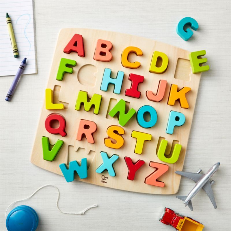 Hape Chunky Alphabet Puzzle + Reviews | Crate and Barrel | Crate & Barrel
