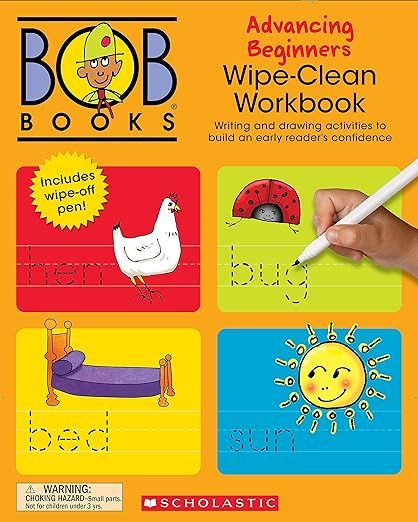 Bob Books - Wipe-Clean Workbook: Advancing Beginners | Phonics, Ages 4 and up, Kindergarten (Stag... | Amazon (US)