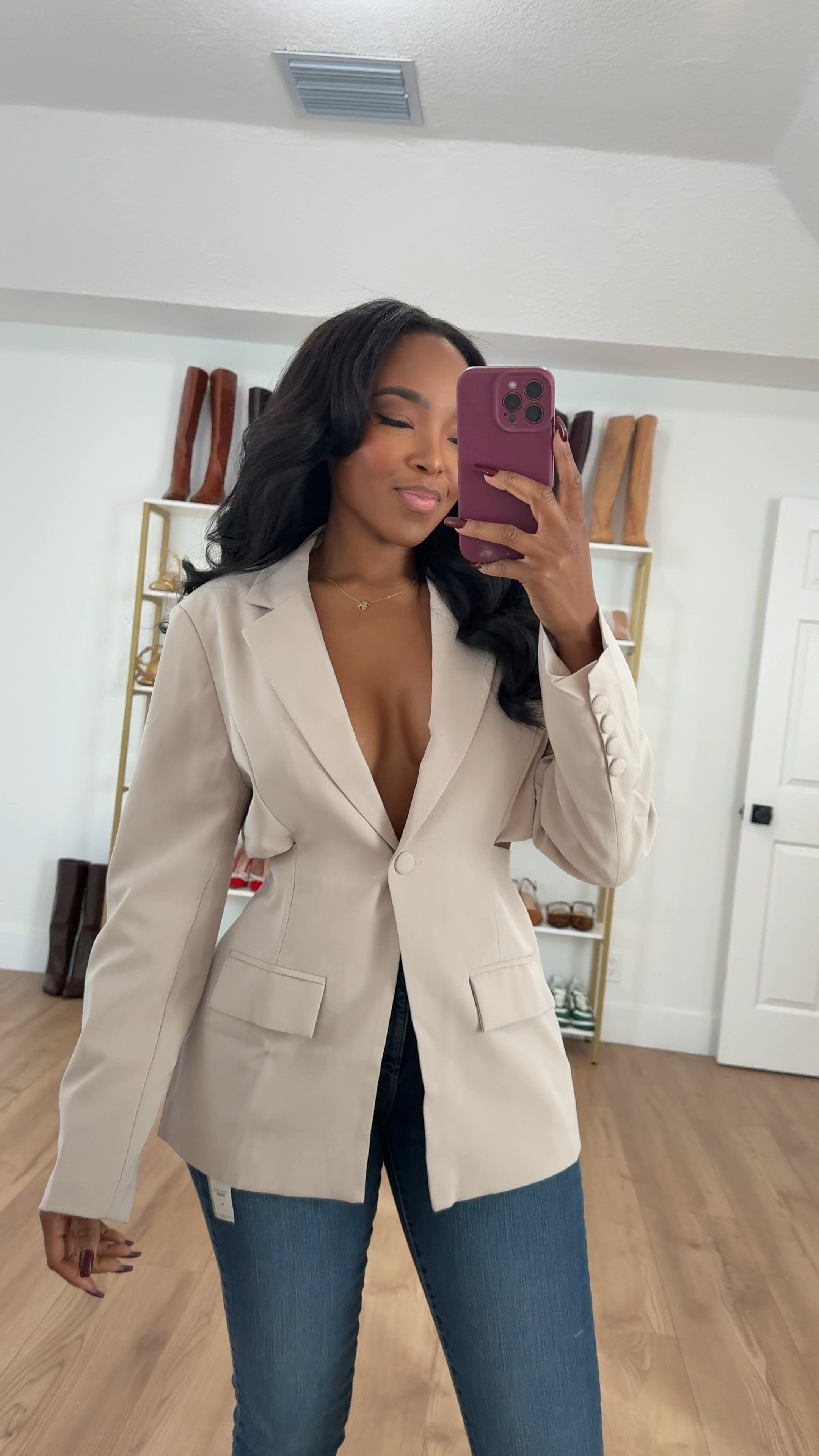 Just in case you missed her this blazer I really loved I got her in cream but she does come in other colors so cute 

|•Size small I’m 5’4 | 140lbs | 36D -27 -40  IG & YT: kirasfashionfinds TT: kiraabboud•|

#LTKWorkwear #LTKWatchNow #LTKStyleTip
