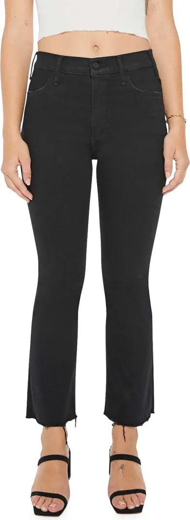 MOTHER Lil' Hustler High Waist Frayed Hem Ankle Bootcut Jeans | Nordstrom | Nordstrom