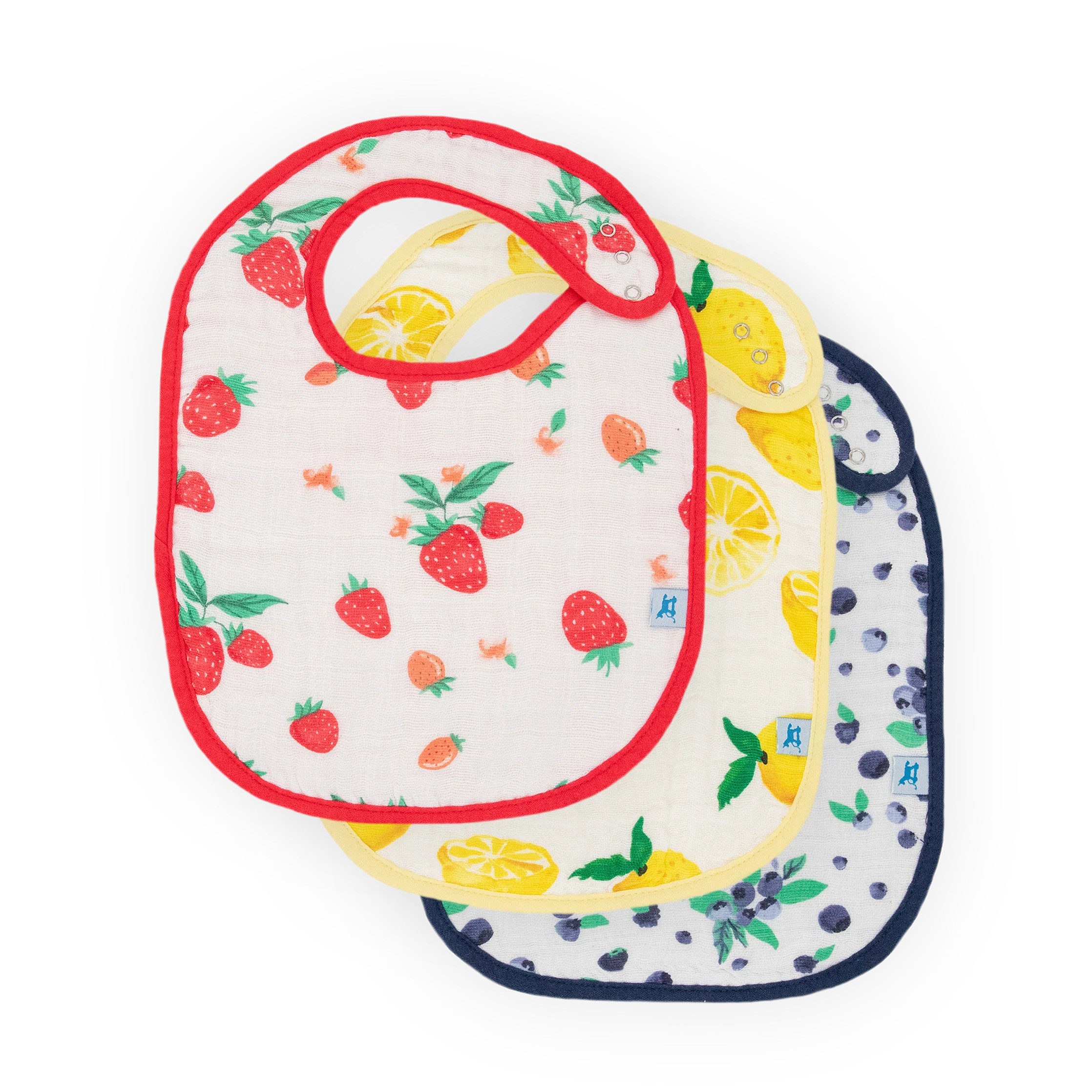 Cotton Muslin Classic Bib 3 pack - Berry Lemonade | Little Unicorn
